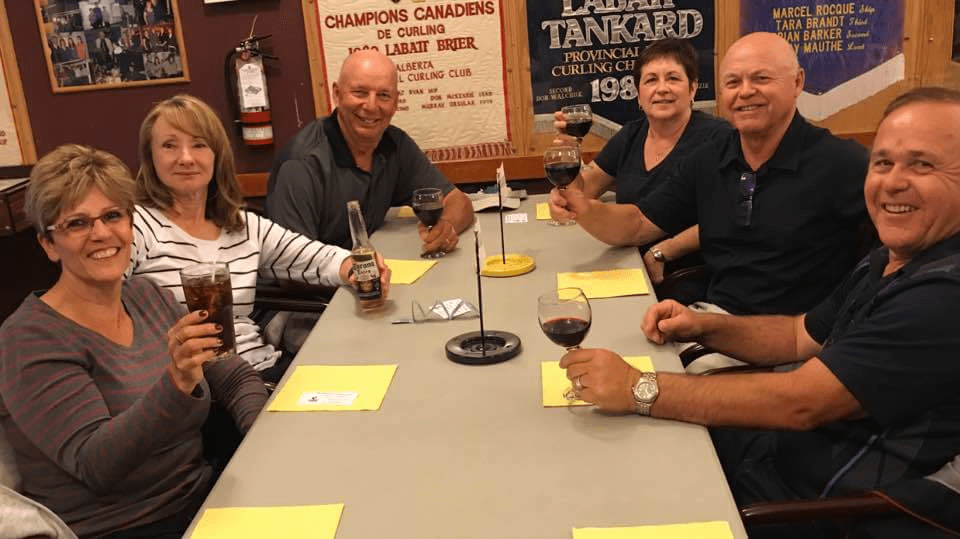 Celebrating L to R Joyce Carriere;   Dawn Carriere; Don Krell; Lois Krell; Gene Carriere; Gid Carriere.png